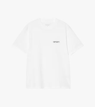 W´ S/S SCRIPT EMBROIDERY T-S